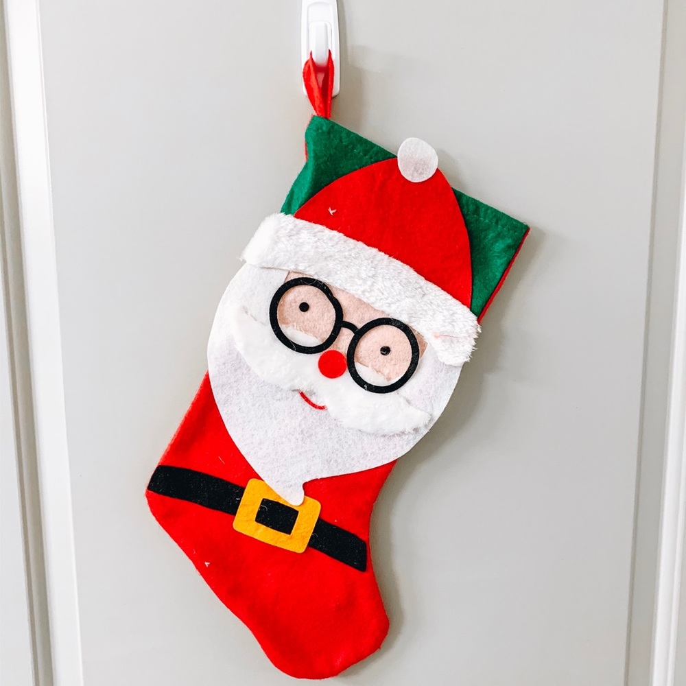 Cute Santa with Glasses Stocking